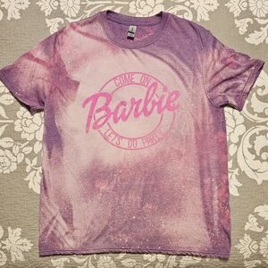 Women's Distressed Barbie Tee-Size LARGE